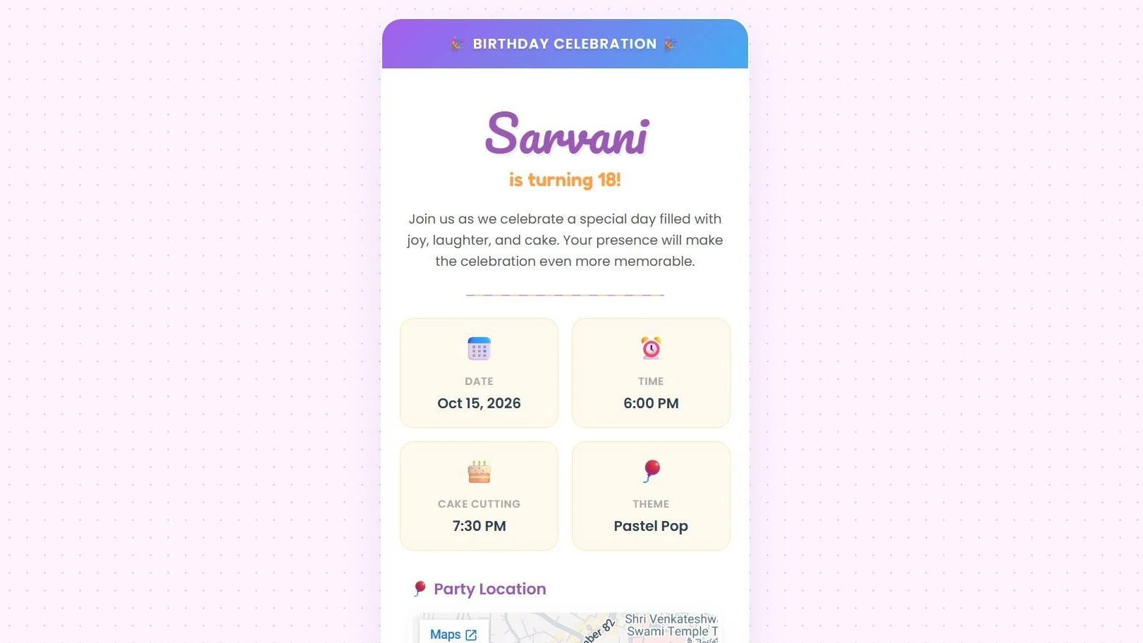 Birthday Invitation
